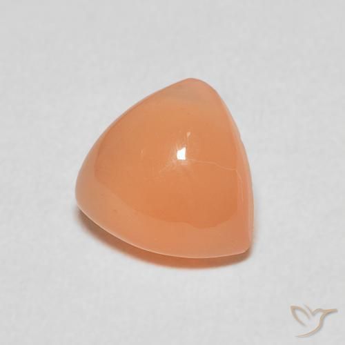 Pierre de lune Orange clair naturelle Trillion, 1.40 ct, Translucide