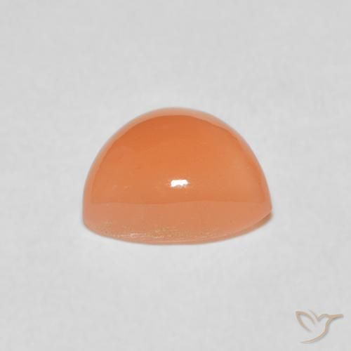 Pierre de lune Orange clair naturelle Trillion, 1.40 ct, Translucide