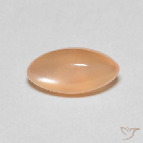 1.30ct Naturel Pêche Orange Pierre de lune, Marquise, Translucide