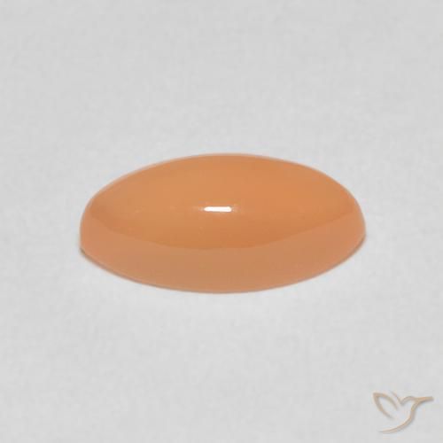 Pierre de lune Pêche Orange naturelle Marquise, 1.30 ct, Translucide