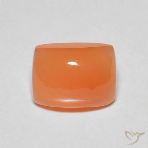Pierre de lune Orange foncé naturelle Coussin, 2.48 ct, Translucide