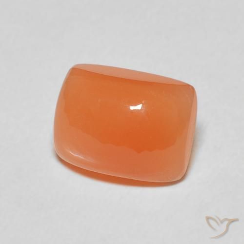 Pierre de lune Orange foncé naturelle Coussin, 2.48 ct, Translucide