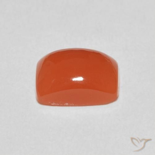 Pierre de lune Orange moyen naturelle Coussin, 2.40 ct, Translucide