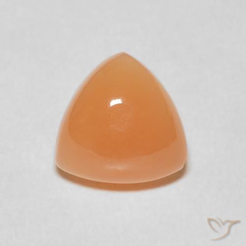 1.83ct Naturel Orange abricot chaud Pierre de lune, Trillion, Translucide