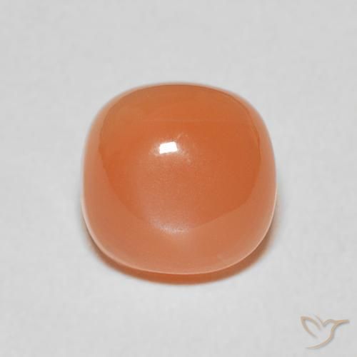 2.24ct Naturel Orange clair Pierre de lune, Coussin, Translucide
