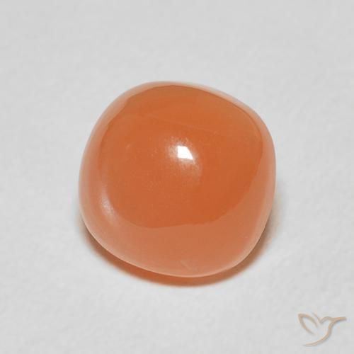 Pierre de lune Orange clair naturelle Coussin, 2.24 ct, Translucide