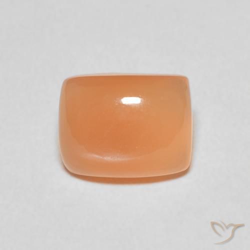 Pierre de lune Orange moyen naturelle Coussin, 2.54 ct, Translucide