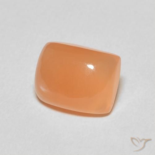 Pierre de lune Orange moyen naturelle Coussin, 2.54 ct, Translucide