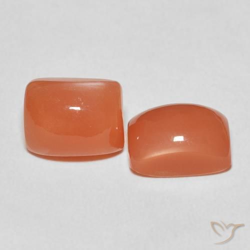 Shop natural 5.54ct Orange feu Pierre de lune gems, Coussin, from Inde at GemSelect. In stock, global shipping!