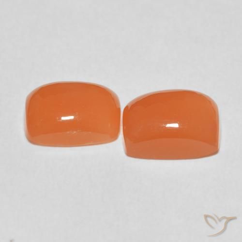 Shop natural 4.85ct Orange rougeâtre Pierre de lune gems, Coussin, from Inde at GemSelect. In stock, global shipping!