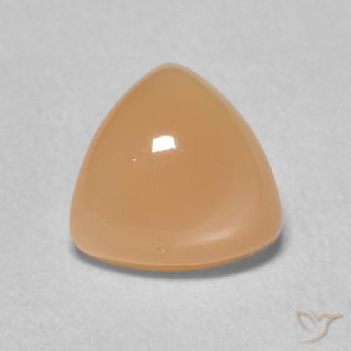 1.67ct Naturel Orange cantaloup Pierre de lune, Trillion, Translucide