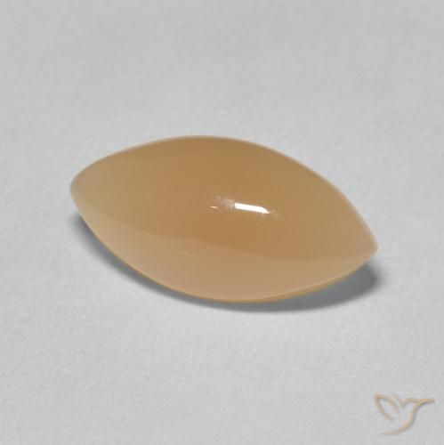 Pierre de lune Orange moyen naturelle Marquise, 2.91 ct, Translucide