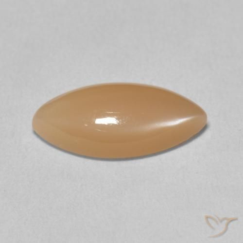 Pierre de lune Orange moyen naturelle Marquise, 2.91 ct, Translucide