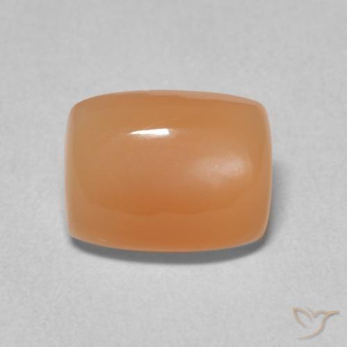 2.10ct Naturel Orange cantaloup Pierre de lune, Coussin, Translucide