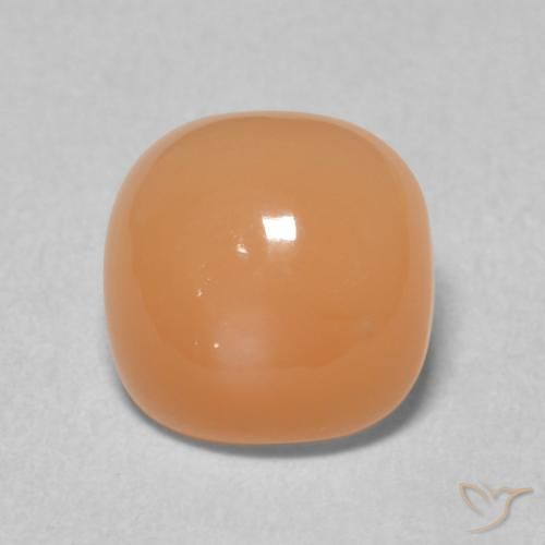 Pierre de lune Orange moyen naturelle Coussin, 2.01 ct, Translucide