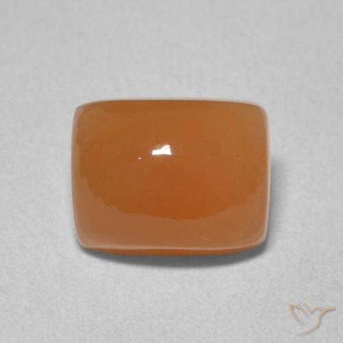 2.75ct Naturel Orange foncé Pierre de lune, Coussin, Translucide