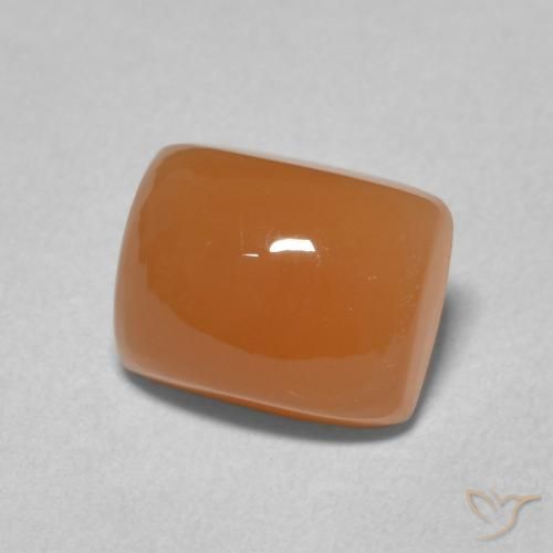 Pierre de lune Orange foncé naturelle Coussin, 2.75 ct, Translucide