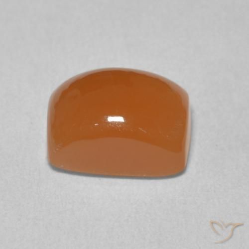 Pierre de lune Orange foncé naturelle Coussin, 2.75 ct, Translucide