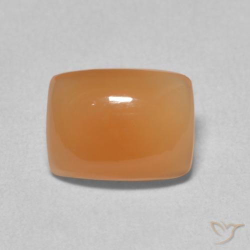 2.19ct Naturel Orange abricot chaud Pierre de lune, Coussin, Translucide