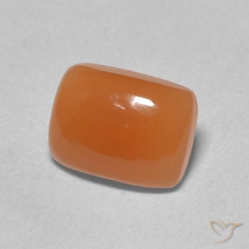 Pierre de lune Orange moyen naturelle Coussin, 2.04 ct, Translucide
