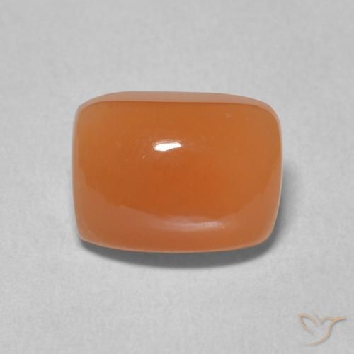 2.41ct Naturel Orange moyen Pierre de lune, Coussin, Translucide