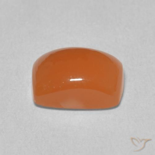 Pierre de lune Orange moyen naturelle Coussin, 2.41 ct, Translucide
