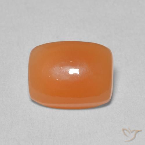 1.96ct Naturel Orange rougeâtre Pierre de lune, Coussin, Translucide
