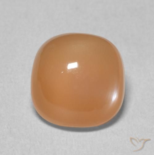 1.96ct Naturel Pêche Orange Pierre de lune, Coussin, Translucide