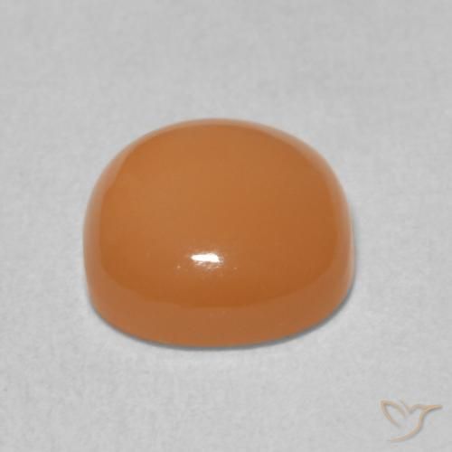 Pierre de lune Pêche Orange naturelle Coussin, 1.96 ct, Translucide
