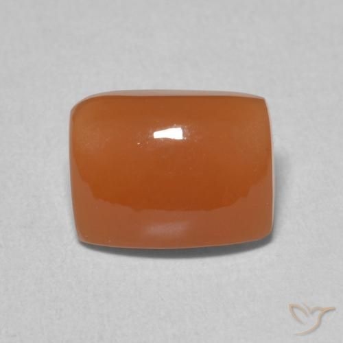 2.19ct Naturel Orange foncé Pierre de lune, Coussin, Translucide
