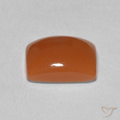 Pierre de lune Orange foncé naturelle Coussin, 2.19 ct, Translucide