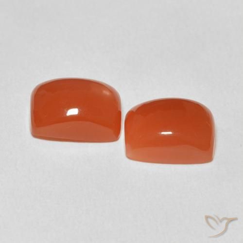 Shop natural 4.98ct Orange rougeâtre Pierre de lune gems, Coussin, from Inde at GemSelect. In stock, global shipping!