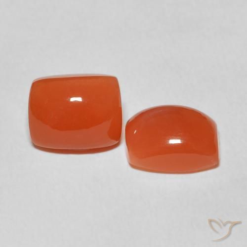 Shop natural 5.34ct Orange feu Pierre de lune gems, Coussin, from Inde at GemSelect. In stock, global shipping!