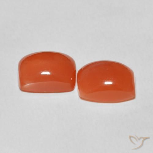 Shop natural 5.34ct Orange feu Pierre de lune gems, Coussin, from Inde at GemSelect. In stock, global shipping!