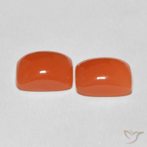 Shop natural 4.96ct Orange intense Pierre de lune gems, Coussin, from Inde at GemSelect. In stock, global shipping!