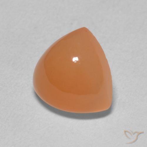 Pierre de lune Orange clair naturelle Trillion, 1.92 ct, Translucide