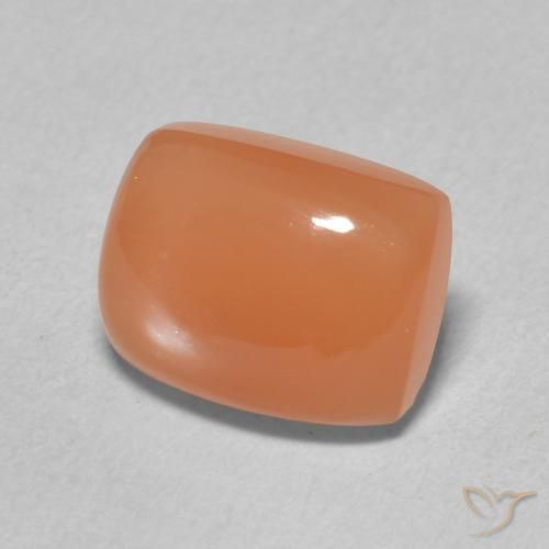 Pierre de lune Orange clair naturelle Coussin, 2.46 ct, Translucide