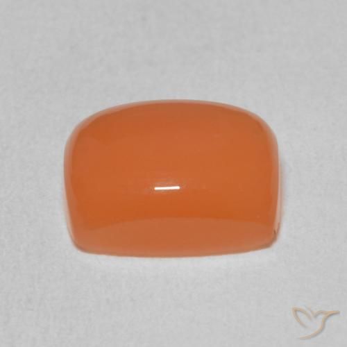 Pierre de lune Orange clair naturelle Coussin, 2.46 ct, Translucide