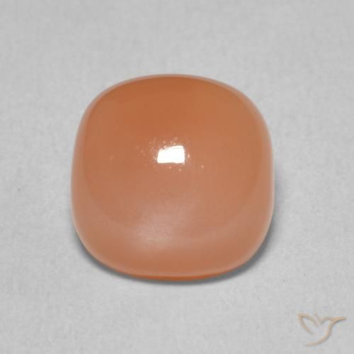 2.34ct Naturel Orange clair Pierre de lune, Coussin, Translucide