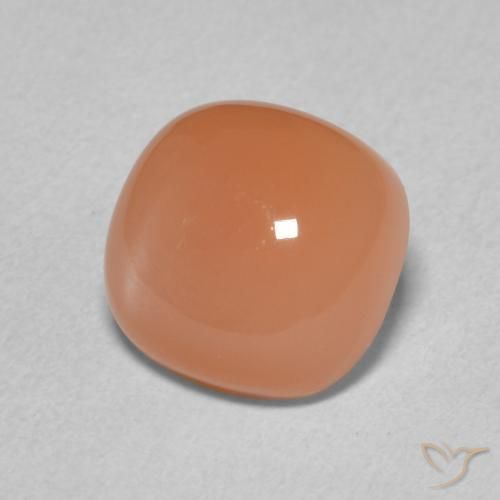 Pierre de lune Orange clair naturelle Coussin, 2.34 ct, Translucide
