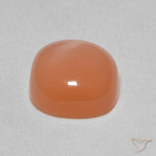 Pierre de lune Orange clair naturelle Coussin, 2.34 ct, Translucide