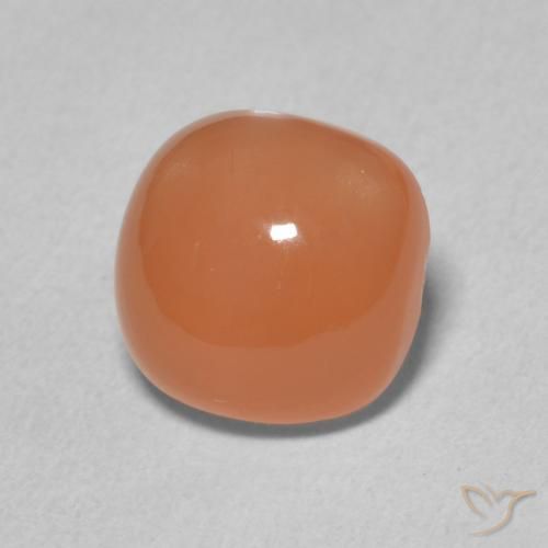 Pierre de lune Orange clair naturelle Coussin, 2.16 ct, Translucide