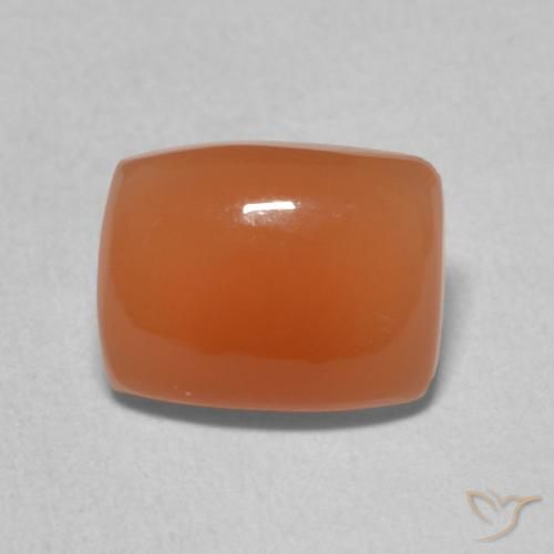 Pierre de lune Orange foncé naturelle Coussin, 1.96 ct, Translucide