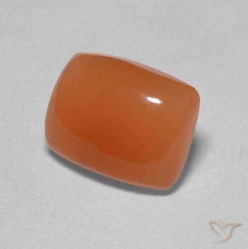 Pierre de lune Orange foncé naturelle Coussin, 1.96 ct, Translucide