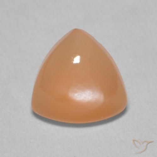 Pierre de lune Medium Light-Orange naturelle Trillion, 1.48 ct, Translucide
