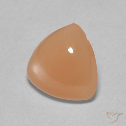 Pierre de lune Medium Light-Orange naturelle Trillion, 1.48 ct, Translucide
