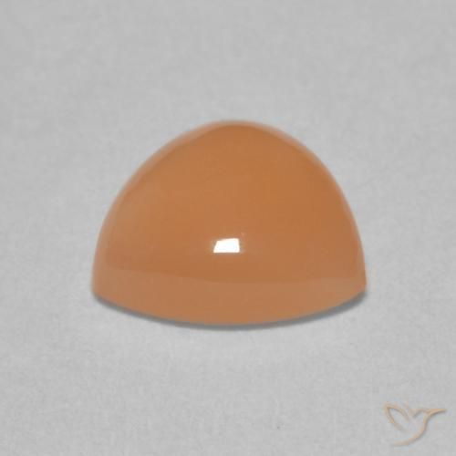 Pierre de lune Medium Light-Orange naturelle Trillion, 1.48 ct, Translucide