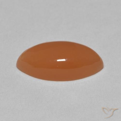 Pierre de lune Orange moyen naturelle Marquise, 3.03 ct, Translucide