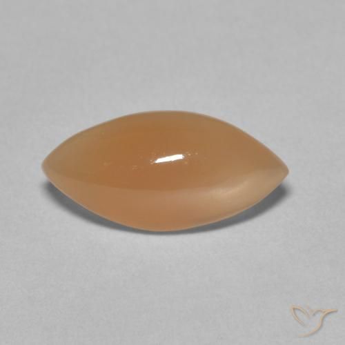 2.79ct Naturel Medium Light-Orange Pierre de lune, Marquise, Translucide