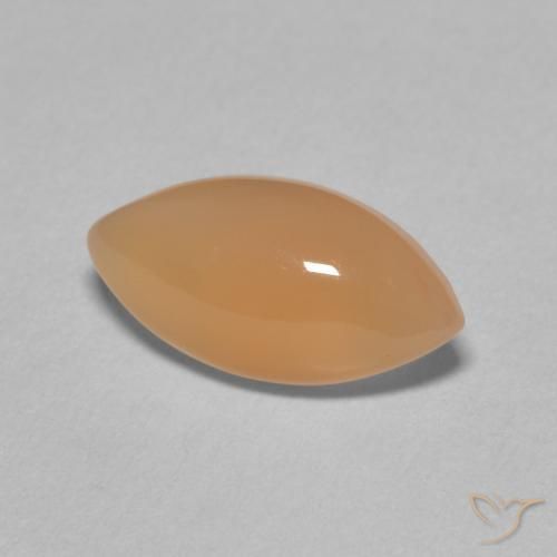 Pierre de lune Medium Light-Orange naturelle Marquise, 2.66 ct, Translucide